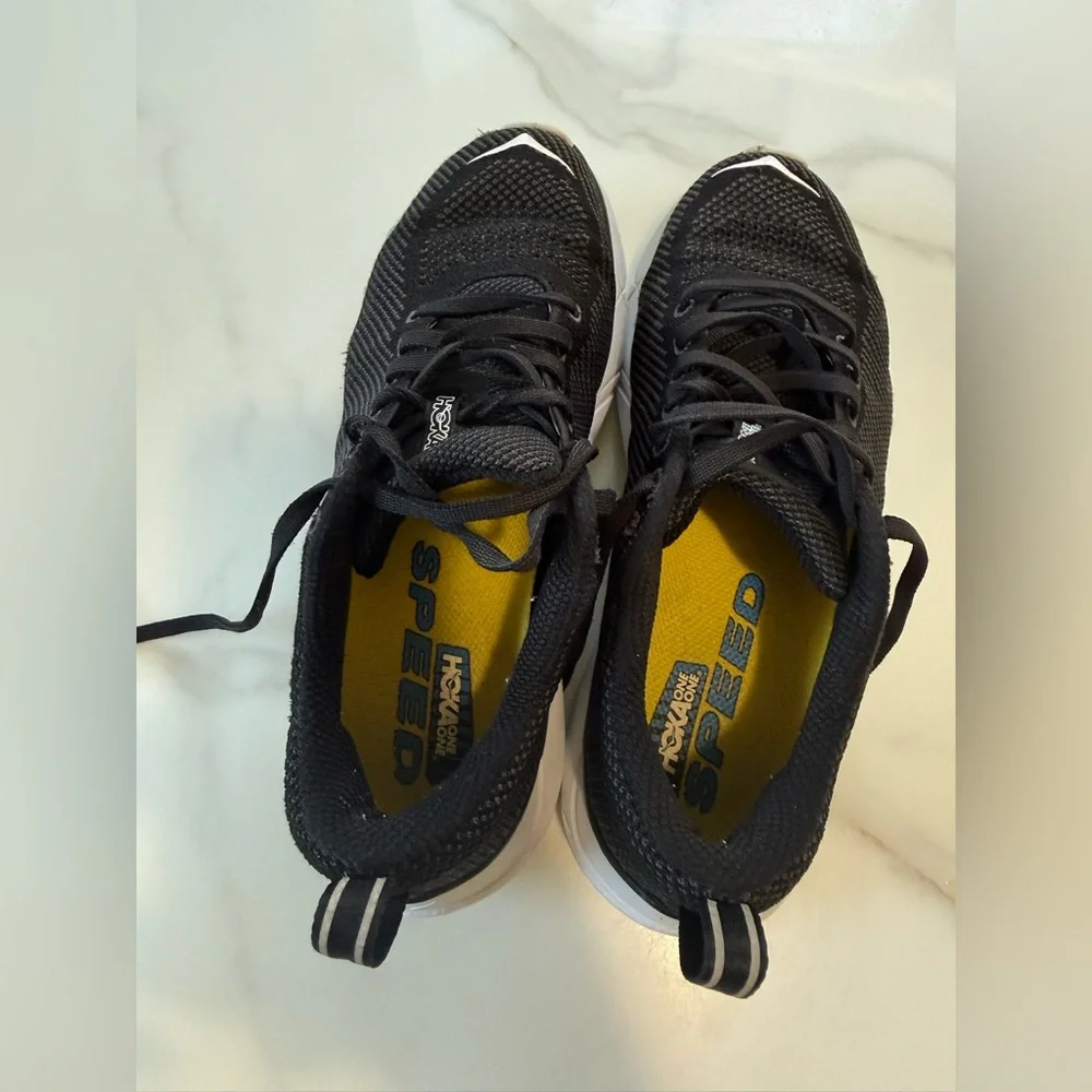 Hoka Black and White Athletic Sneakers - Picture 3 of 10
